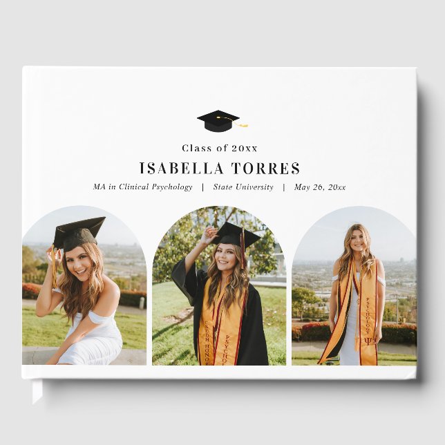 D'or Livre d'invité de la fête de graduation de pic glo (Recto)