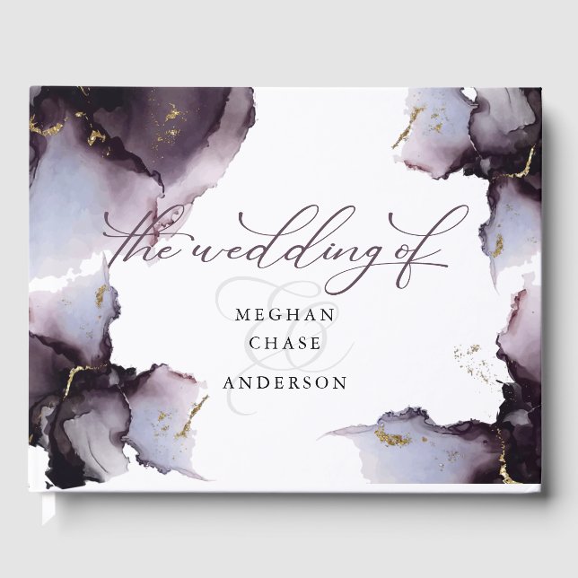 D'or Livre d'invité de la géoode d'améthyste de Heather (Recto)