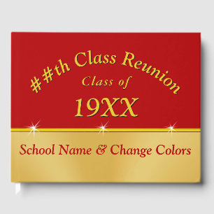 D'or Livre d'invité de la Réunion de la Classe Rouge et