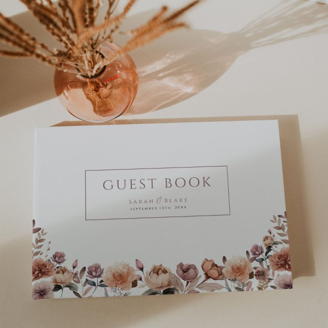 D'or Livre d'invité du Mariage Rose violet (Créateur téléchargé)