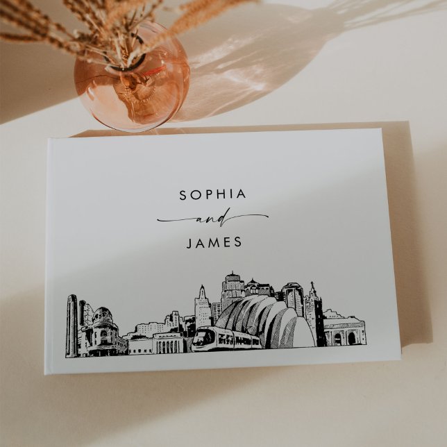 D'or Livre d'invité du Mariage Skyline Kansas City (Créateur téléchargé)