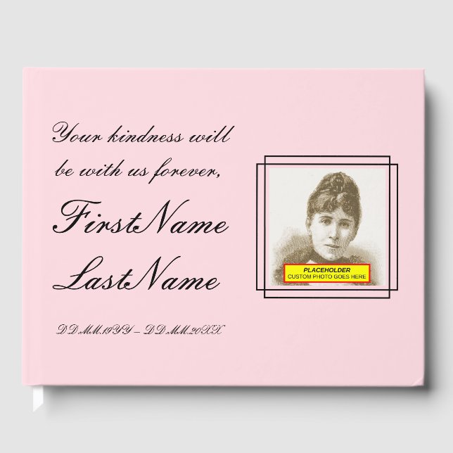 D'or Livre d'invité du service de réveil funèbre et con (Recto)