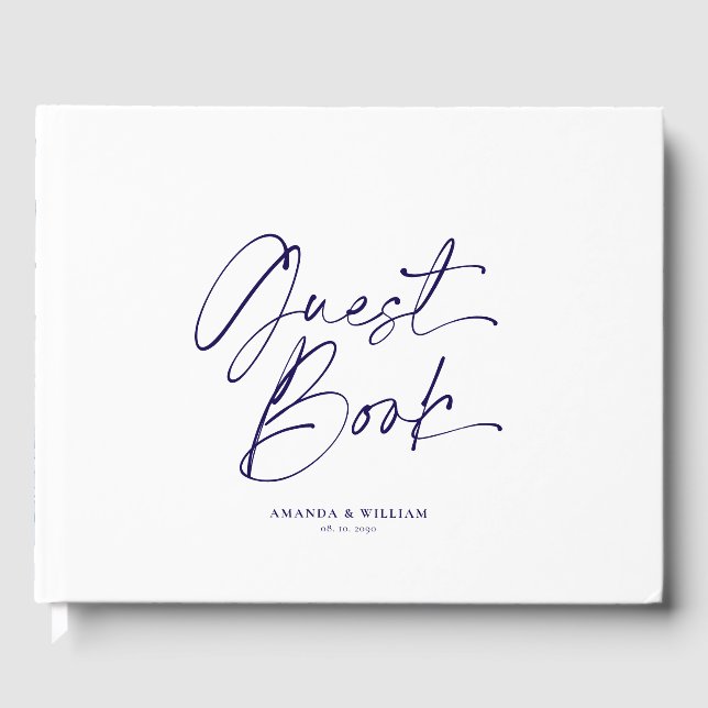 D'or Livre d'invité Floral Mariage personnalisé (Recto)