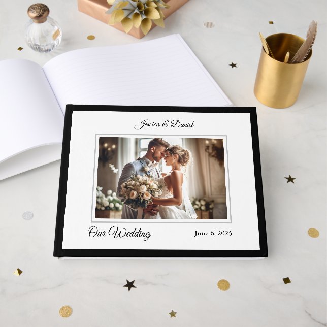 D'or Livre d'invité mariage (Recto ouvert)