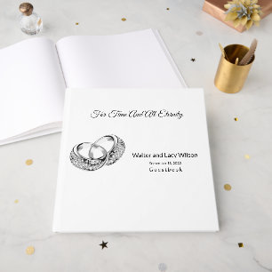 D'or Livre d'invité mariage