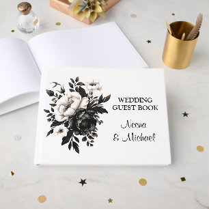 D'or Livre d'invité mariage