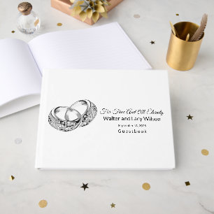D'or Livre d'invité mariage