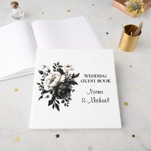 D'or Livre d'invité mariage