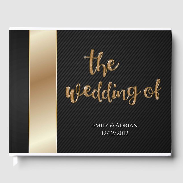 D'or Livre d'invité mariage (Recto)