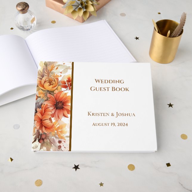 D'or Livre d'invité mariage (Recto ouvert)