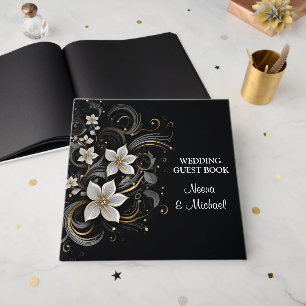 D'or Livre d'invité mariage