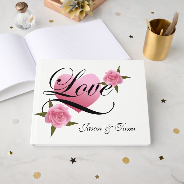 D'or Livre d'invité mariage (Recto ouvert)