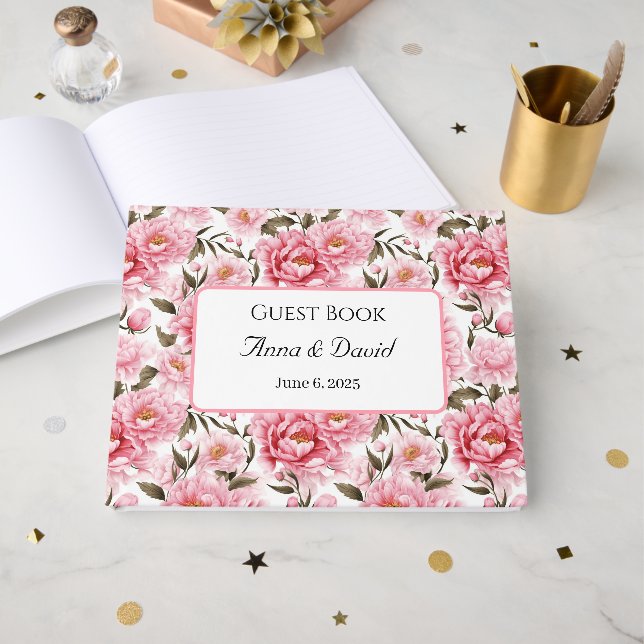 D'or Livre d'invité mariage (Recto ouvert)