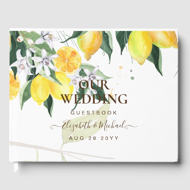 D'or Livre d'invité Mariage aux citrons frais (Recto)