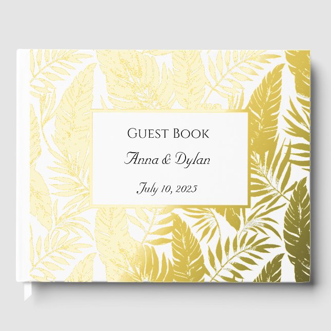 D'or Livre d'invité Mariage Giled Foil (Recto)