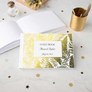 D'or Livre d'invité Mariage Giled Foil