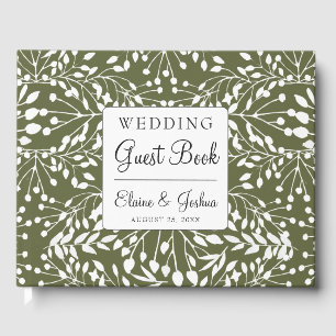 D'or Livre d'invité mariage Glam Greenery