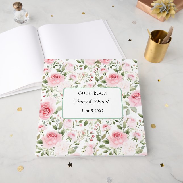 D'or Livre d'invité mariage non Foil (Recto ouvert)