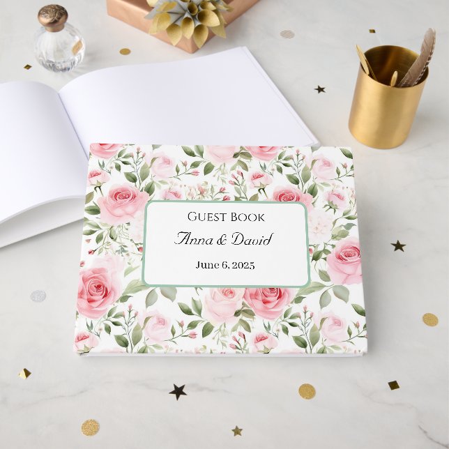 D'or Livre d'invité mariage non Foil (Recto ouvert)
