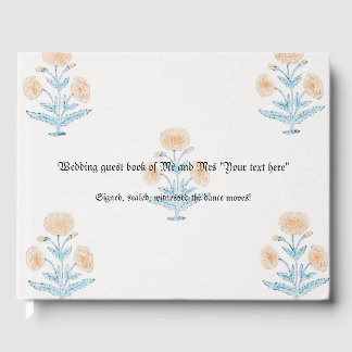 D'or Livre d'invité mariage personnalisable classique a