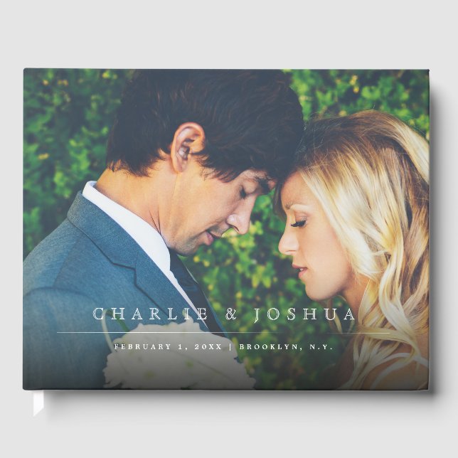 D'or Livre d'invité Mariage photo en ligne moderne et s (Recto)