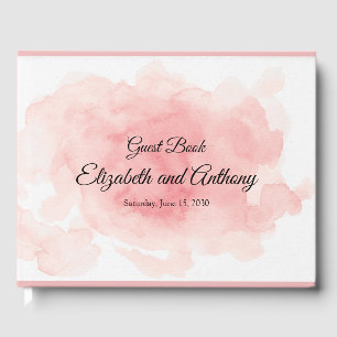 D'or Livre d'invité Mariage rose