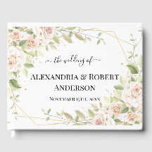 Livre d'invité Mariage Rose Pink Watercolor