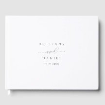 Livre d'invité minimaliste Élégant Script Mariage