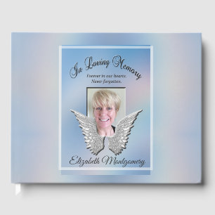 D'or Livre d'invité Monogram Memorial