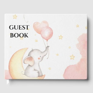 D'or Livre d'invité Pink Elephant