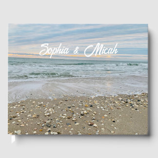 D'or Livre d'invité Shell Beach Sunrise