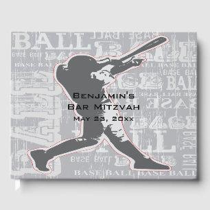 D'or Livre d'invité sur le design du baseball