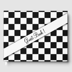 D'or Livre d'invités Checker Flag