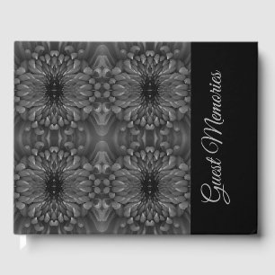 D'or Livre d'invités - Chrysanthemum Grey Kaleidoscopic