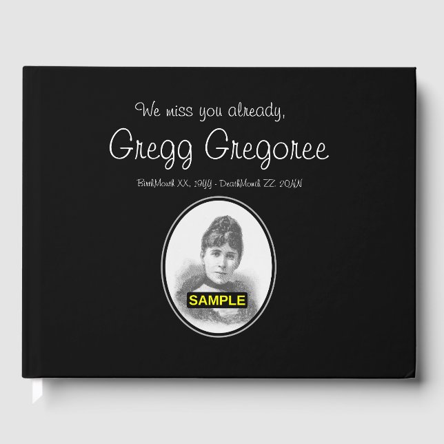 D'or Livre d'invités commémoratif simple et ordinaire (Recto)