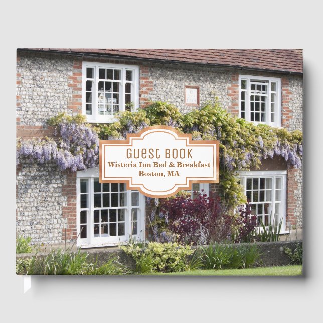 D'or Livre d'invités Custom Inn Photo Hospitality (Recto)