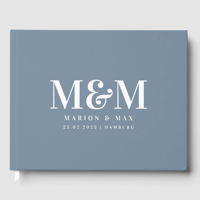 D'or Livre d'invités Dusty Blue 01 (Recto)