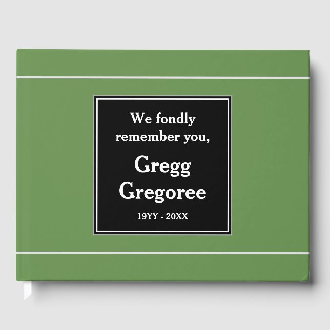 D'or Livre d'invités funéraires conservateur et simple (Recto)