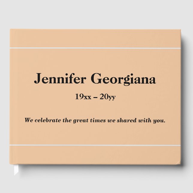 D'or Livre d'invités funéraires discrets et conservateu (Recto)