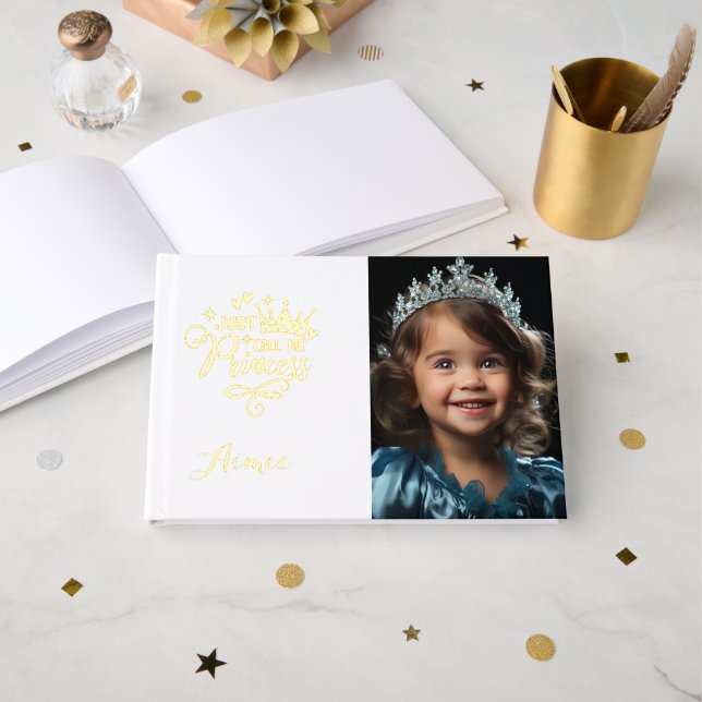 D'or Livre d'invités Pageant Princess Foil (Recto ouvert)