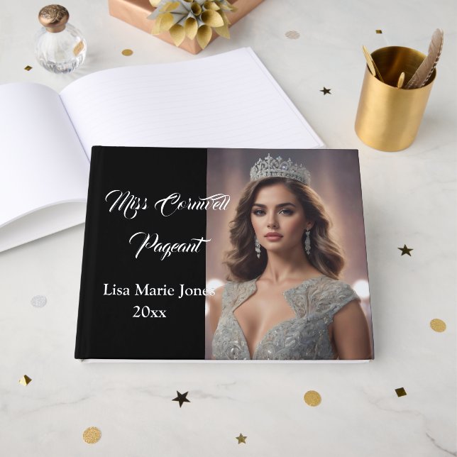 D'or Livre d'invités Pageant Queen Real Foil (Recto ouvert)