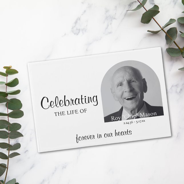 D'or Livre d'invités photos de funérailles simples (Créateur téléchargé)