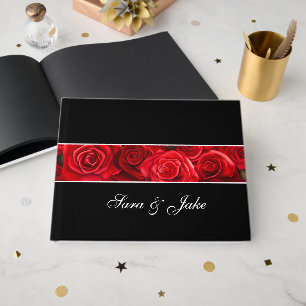 D'or Livre d'invités Red Roses
