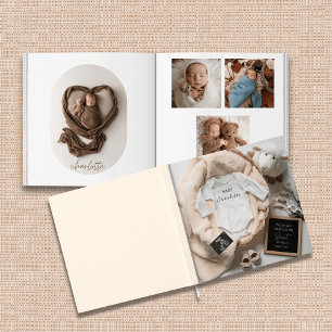 D'or Livre photo de bébé minimal et neutre pour garder