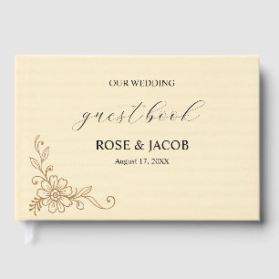 D'or Livre vintage d'invité Mariage Style Scrapbook