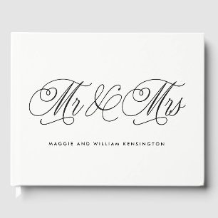 D'or M. et Mme EDITABLE COULEUR Mariage Livre d'invités