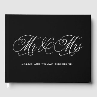 D'or M. et Mme EDITABLE COULEUR Mariage Livre d'invités