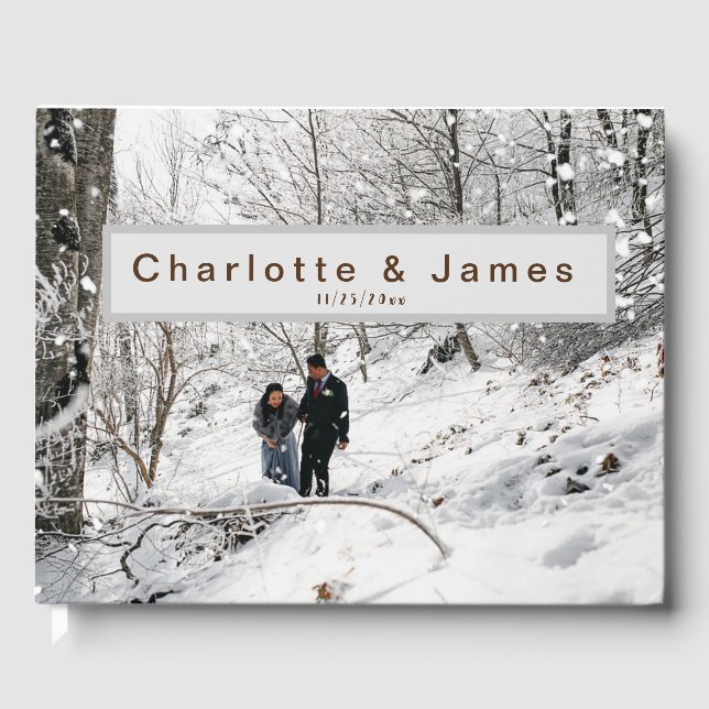 D'or Mariage d'hiver livre d'hôtes (Recto)