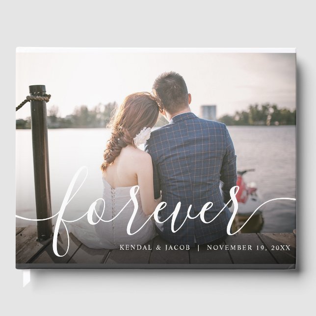 D'or Mariage Photo Collage Mariage Livre d'invité (Recto)