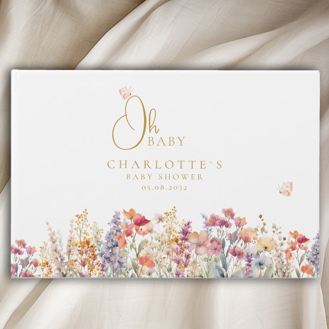 D'or Mon bébé ! Livre d'invité fleur sauvage (Créateur téléchargé)